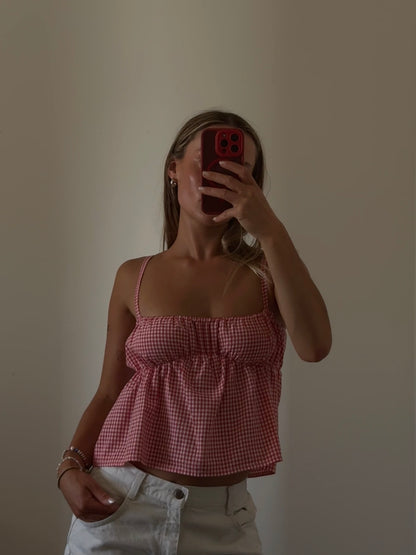 The Dolly Top / Cherry Gingham