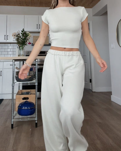 Knit Lounge Pants / VANILLA